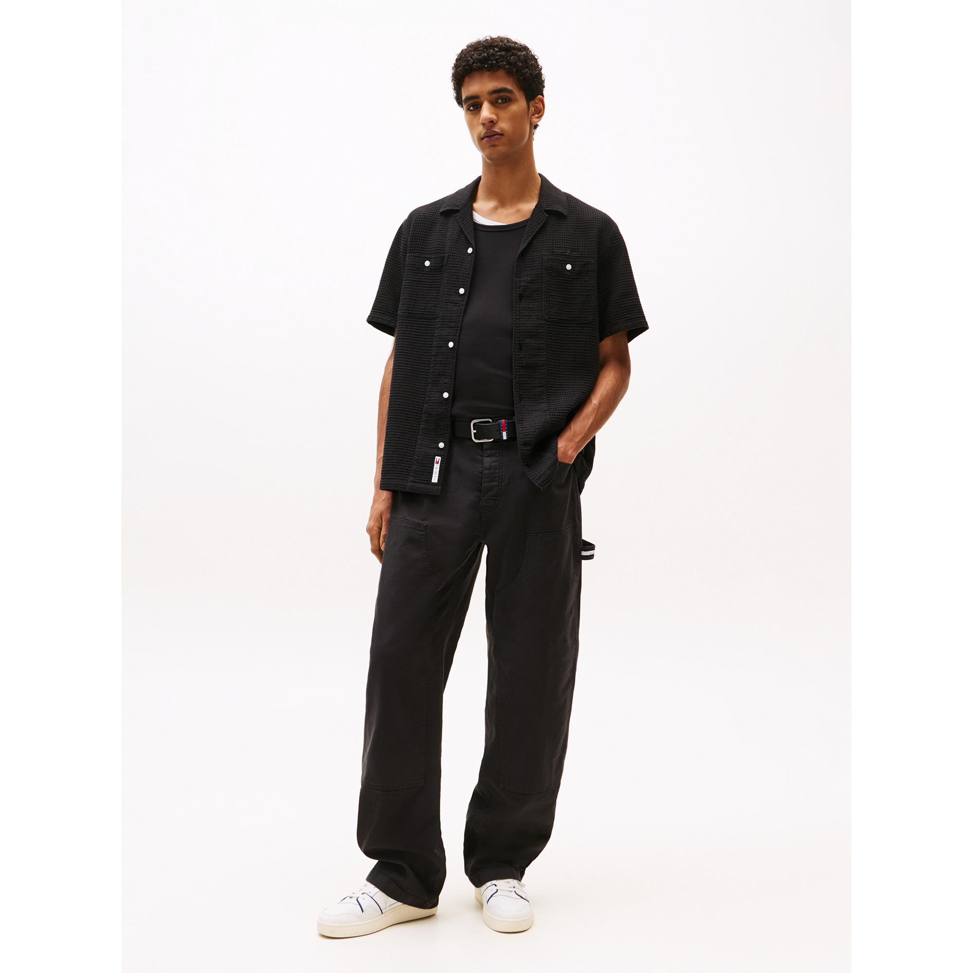 TOMMY JEANS Waffle Regular Camp Hemd  