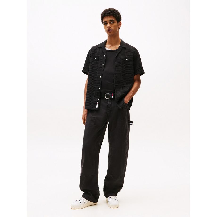 TOMMY JEANS Waffle Regular Camp Camicia  