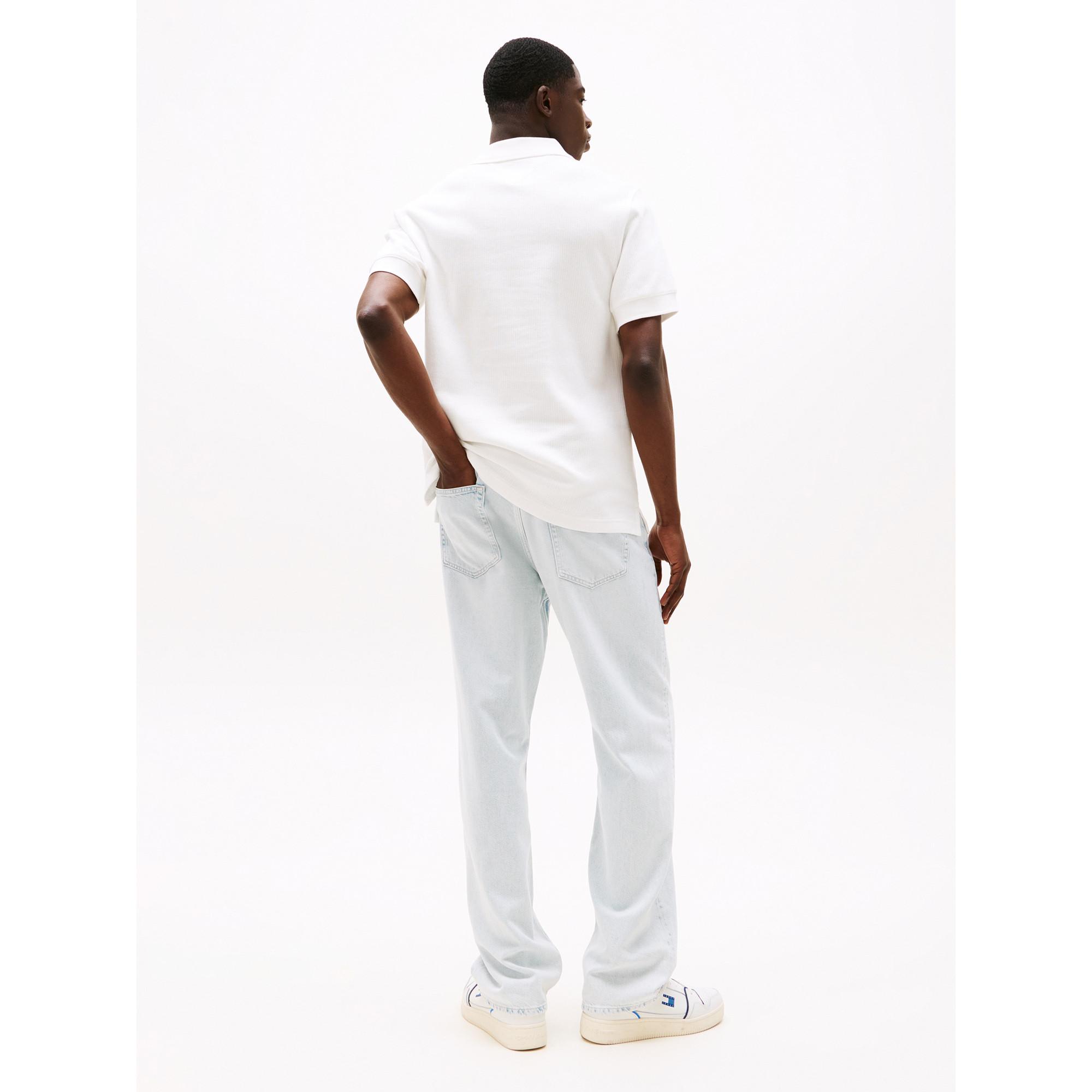 TOMMY JEANS Regular Waffle Script Polo Maniche Corte  