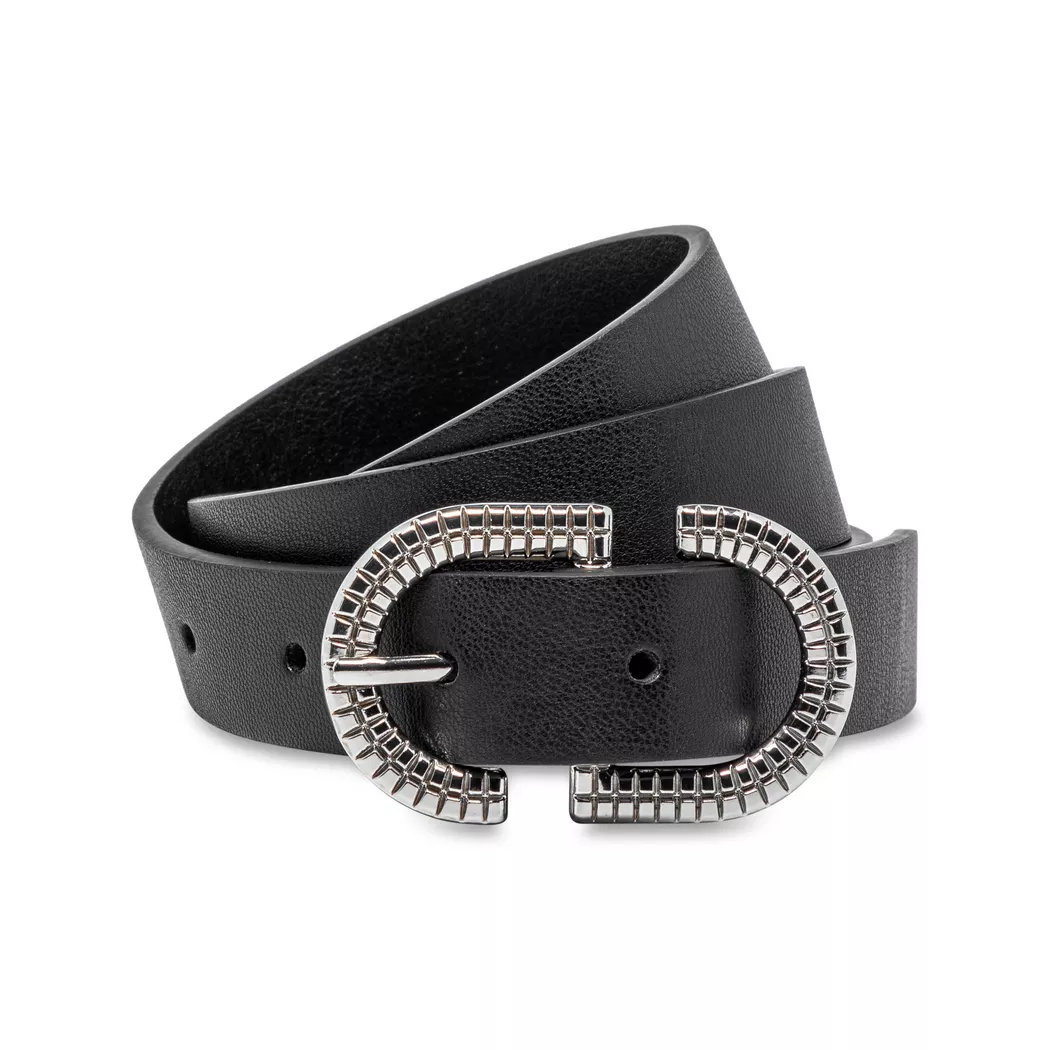 Manor Woman - Schmaler Kunstledergürtel, für Damen, Black, Größe 95 2