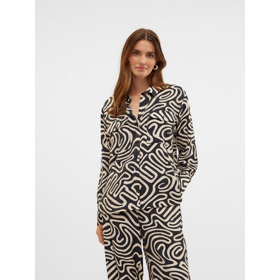 VERO MODA Camicetta maniche lunghe vestibilità regolare con stampa all-over  