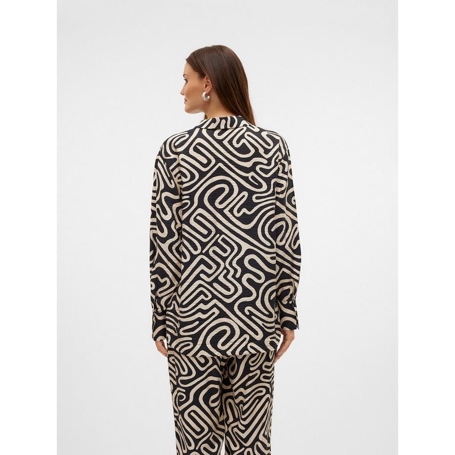 VERO MODA Camicetta maniche lunghe vestibilità regolare con stampa all-over  