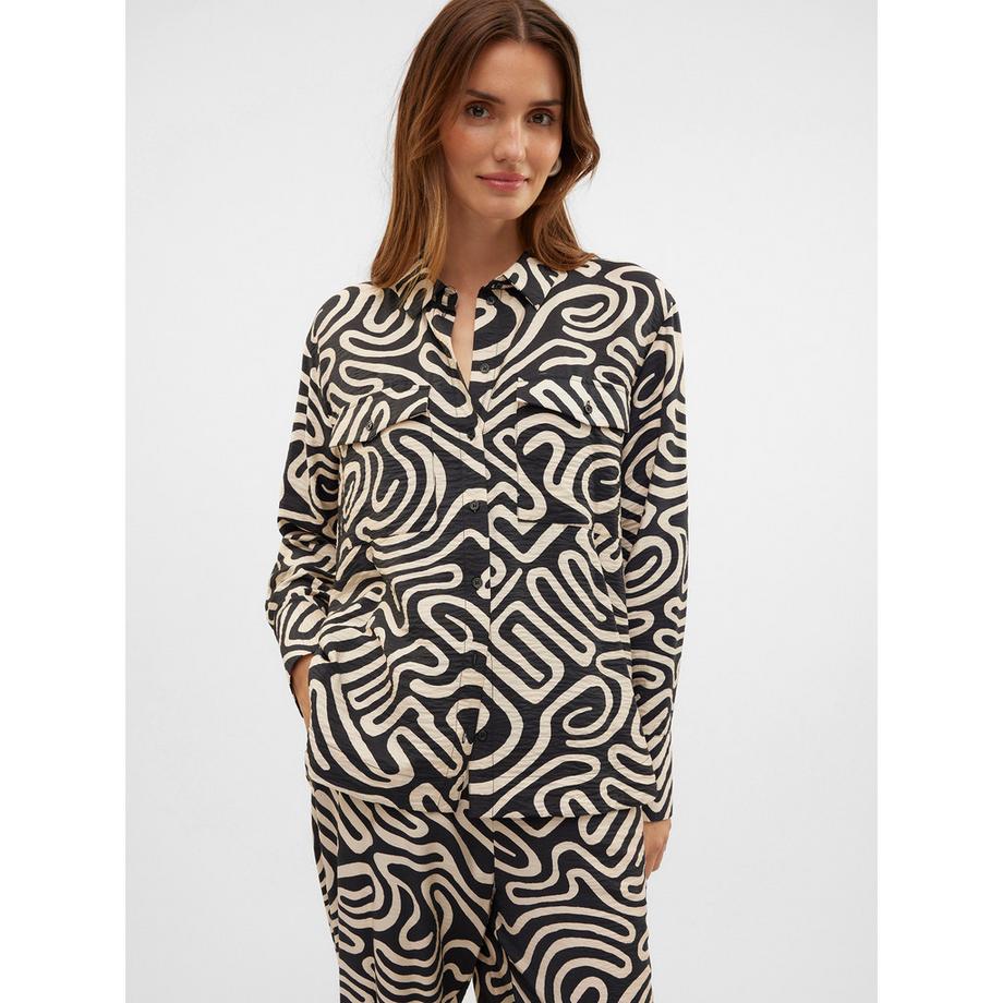 VERO MODA Camicetta maniche lunghe vestibilità regolare con stampa all-over  