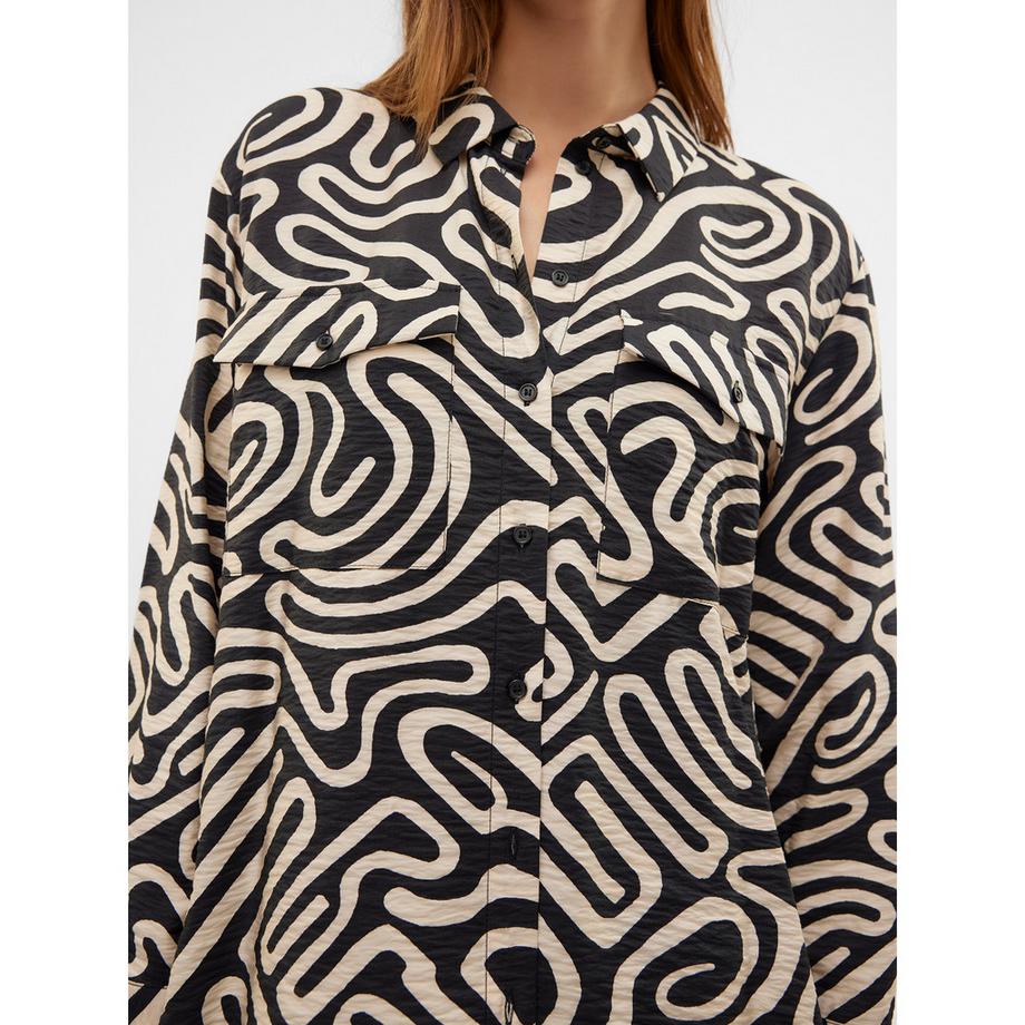 VERO MODA Camicetta maniche lunghe vestibilità regolare con stampa all-over  