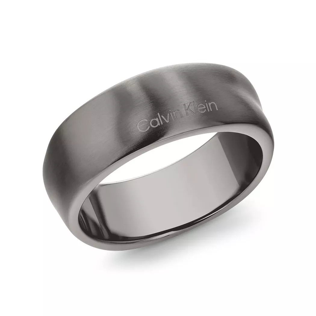 Calvin Klein - Ring, Ck Metallic Waves, 64, Grau