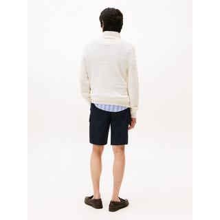 TOMMY HILFIGER Stripe Structure Zip Mock Pull  