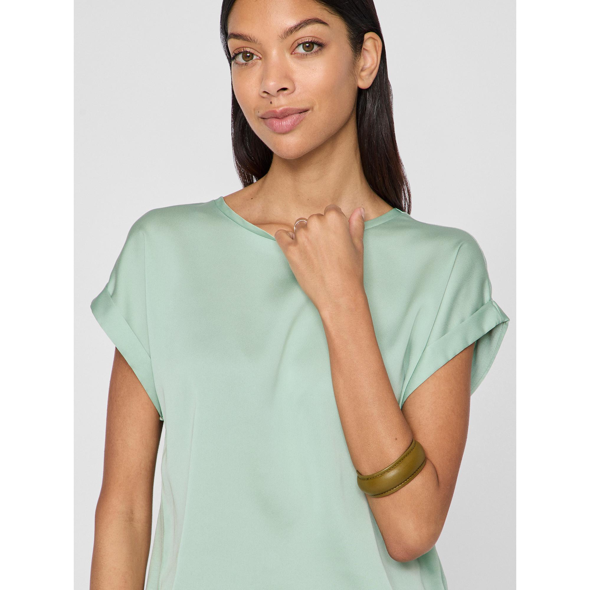 VILA Viellette T-Shirt Effetto Satin  