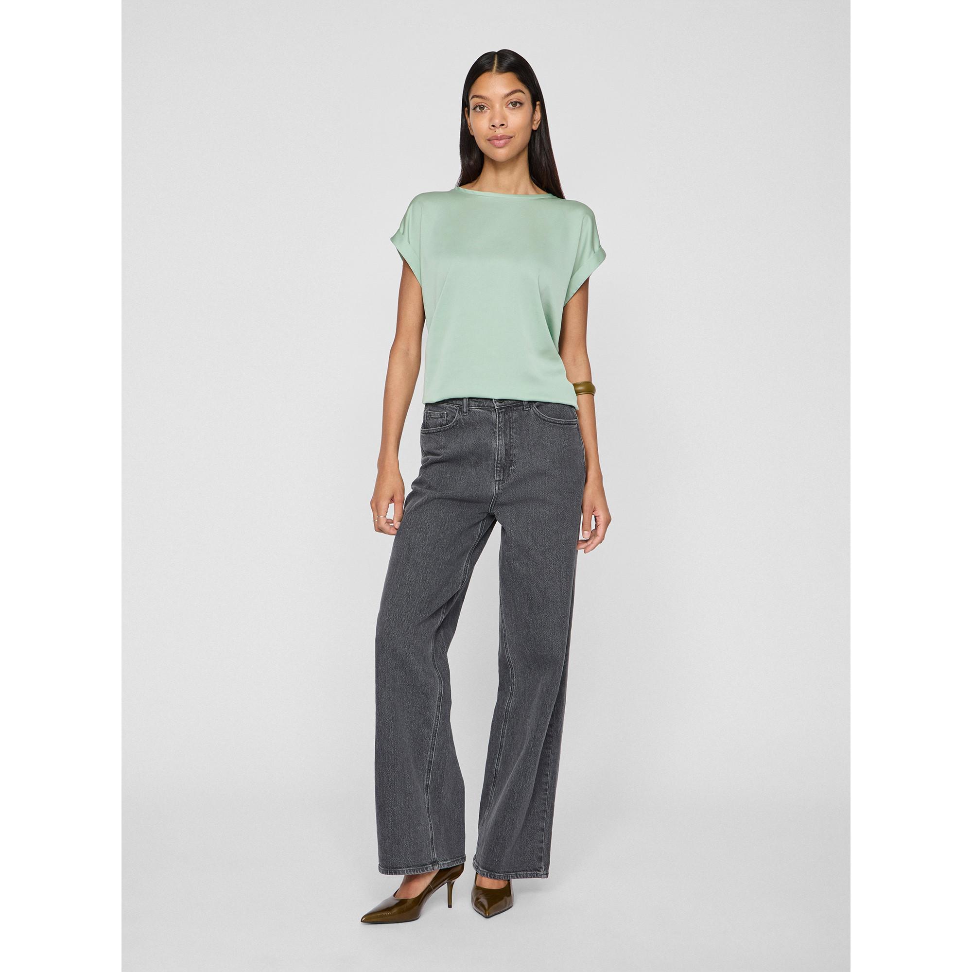 VILA Viellette T-Shirt Effetto Satin  