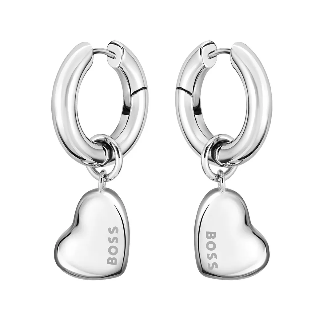 BOSS - Boucles d'oreilles, Honey Love, One Size, Couleur Argent