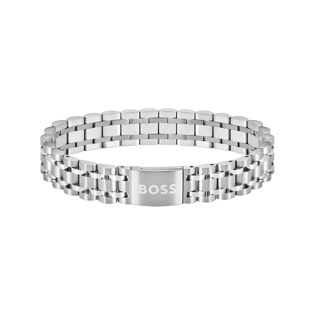 BOSS - Bracelet, Owan, 19cm, Couleur Argent