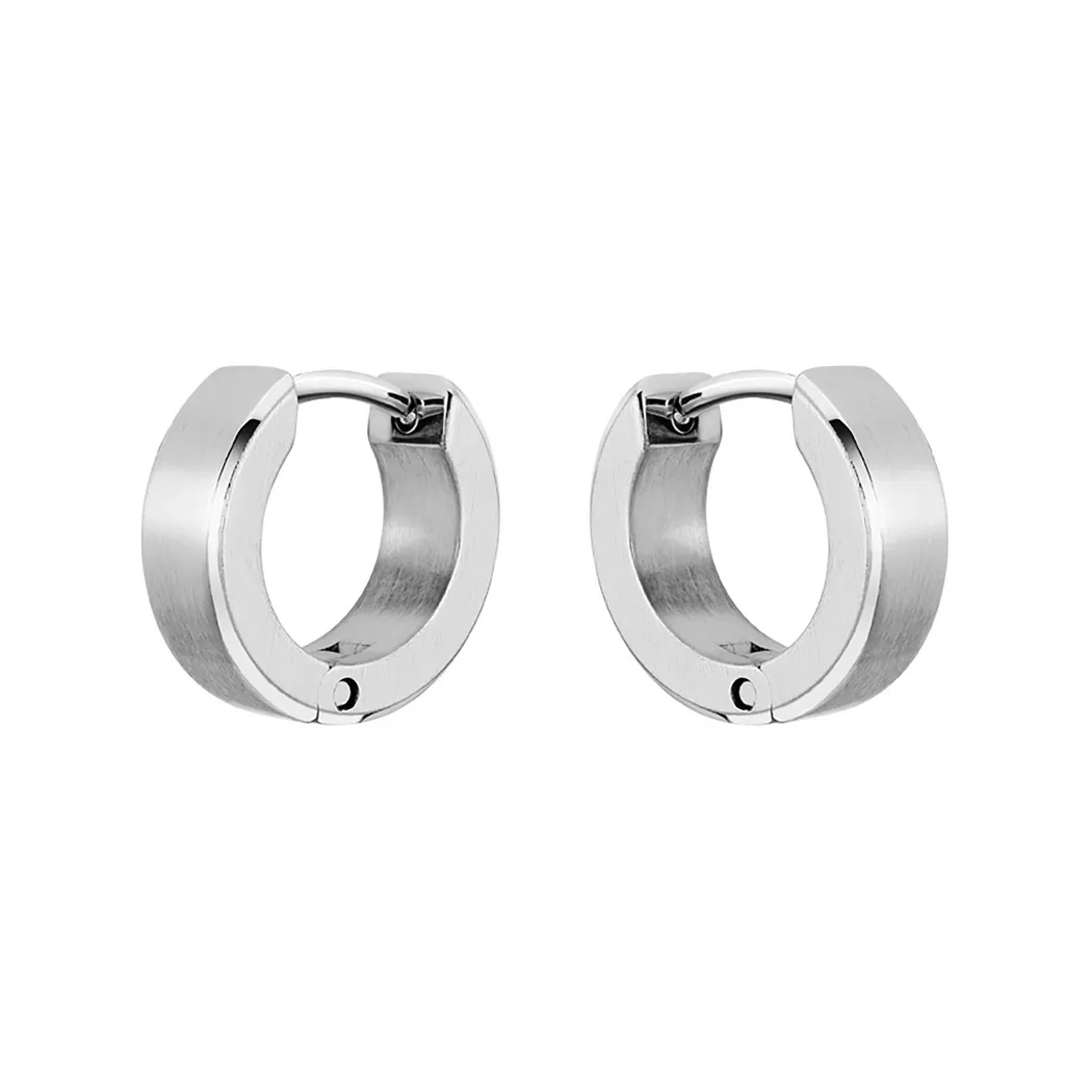 BOSS - Boucles d'oreilles, Odell, One Size, Couleur Argent