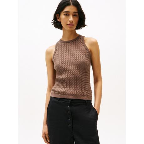 TOMMY HILFIGER Maglione senza maniche a trecce Slim Fit  