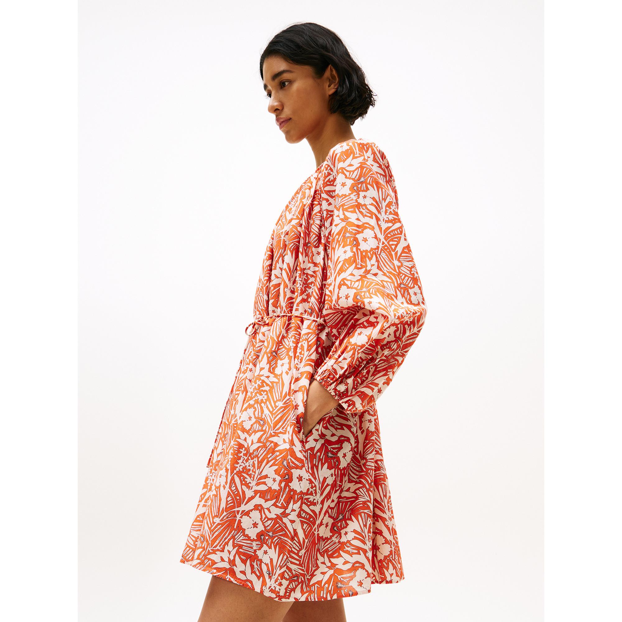 TOMMY HILFIGER Robe Mini Coupe Oversize avec Patte de Boutonnage  