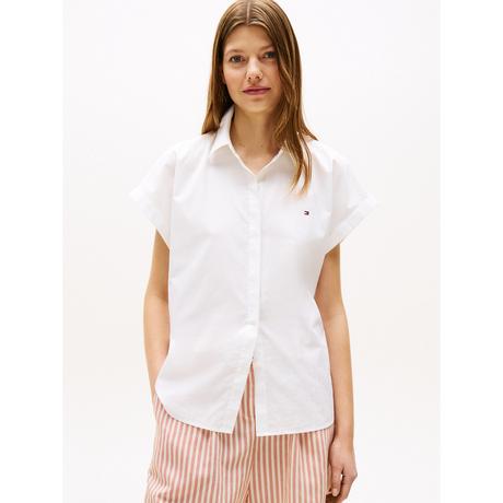 TOMMY HILFIGER Popeline Kurzarmbluse  