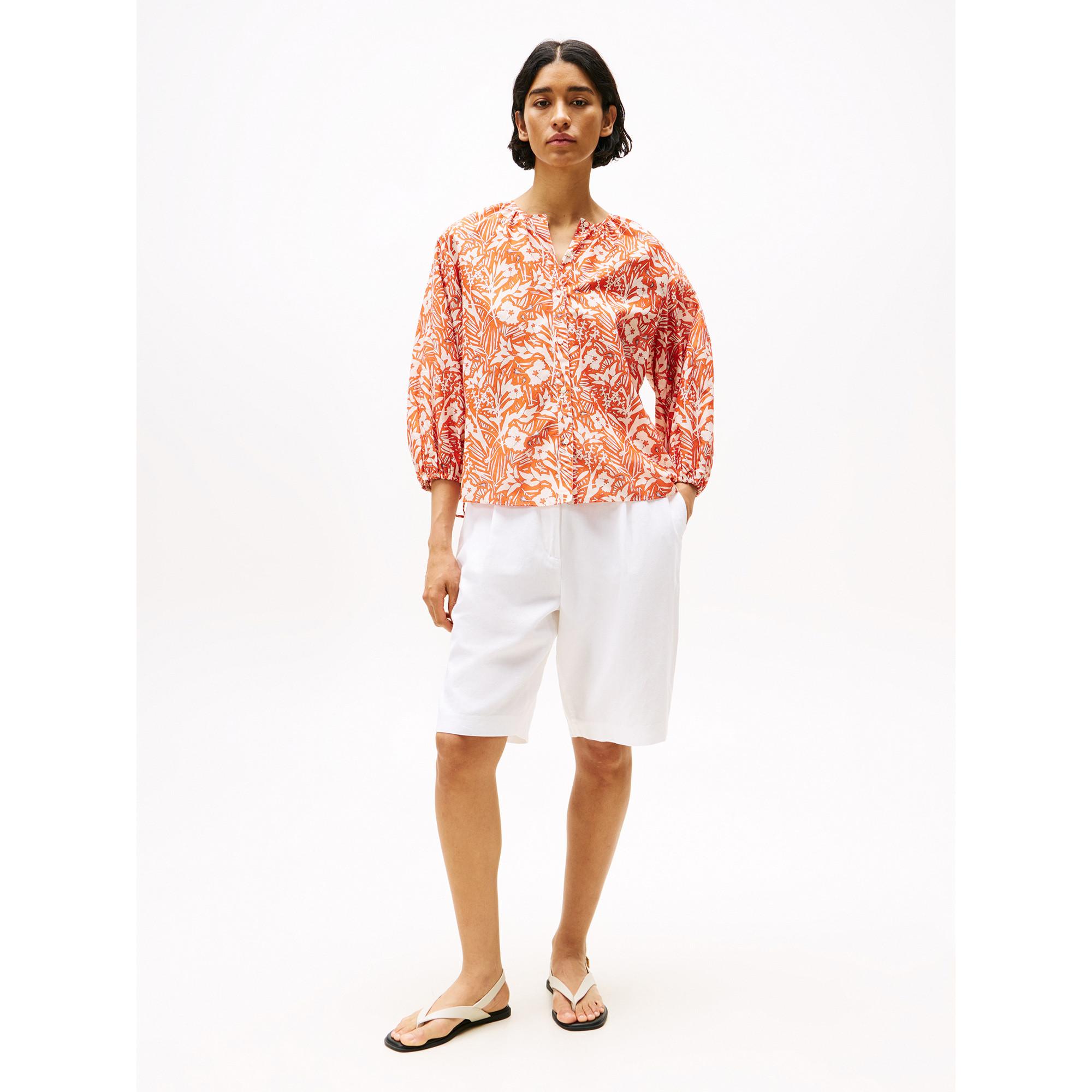 TOMMY HILFIGER Gemusterte V-Ausschnitt Bluse  