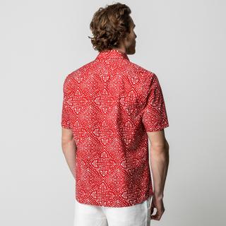 Manor Man Kurzarm Hemd All-Over-Print  