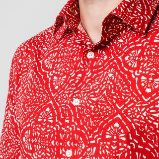 Manor Man Kurzarm Hemd All-Over-Print  