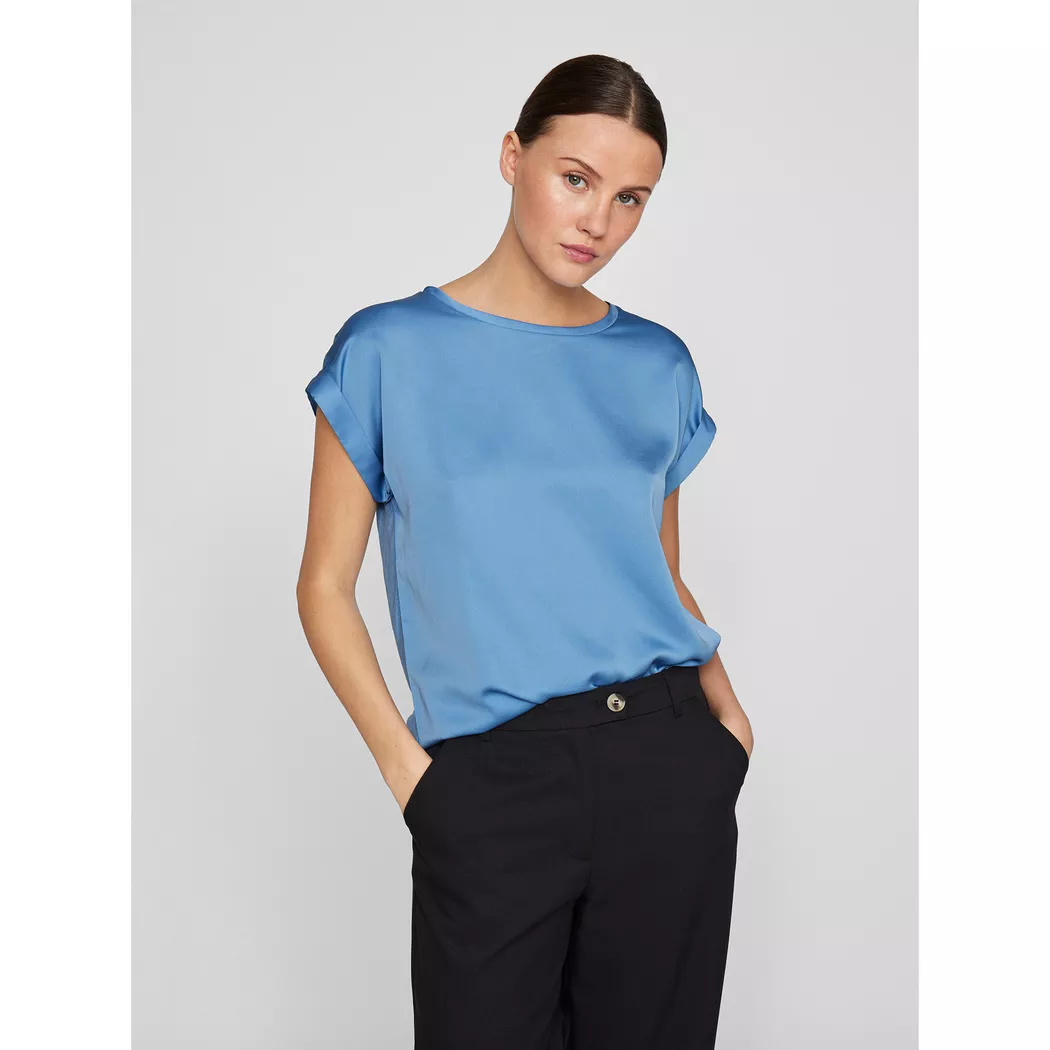 VILA - T-Shirt, für Damen, Hellblau, Größe 38