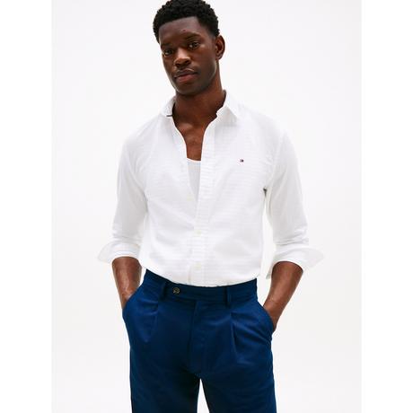 TOMMY HILFIGER Dobby Structure Regular Fit Langarmhemd  