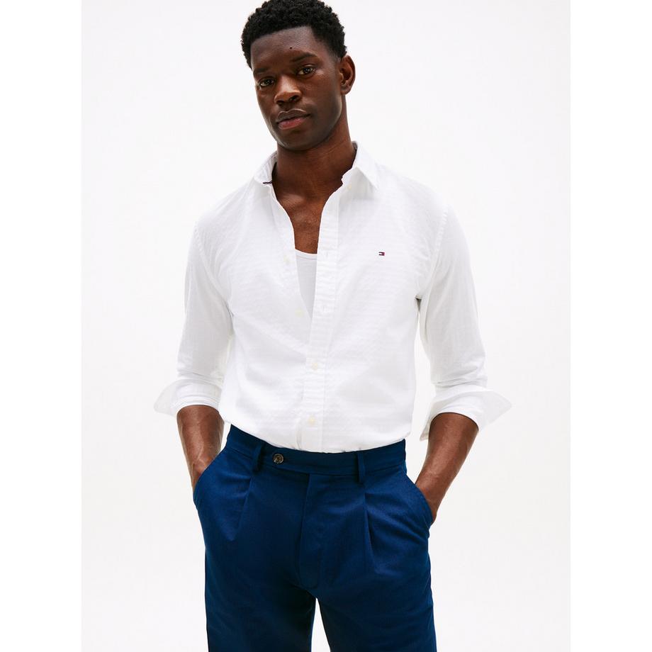 TOMMY HILFIGER Dobby Structure Regular Fit Camicia Maniche Lunghe  