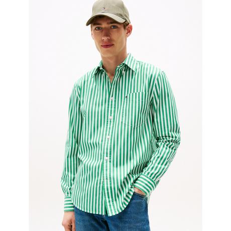 TOMMY HILFIGER Flex Poplin Bold Stripe Chemise  