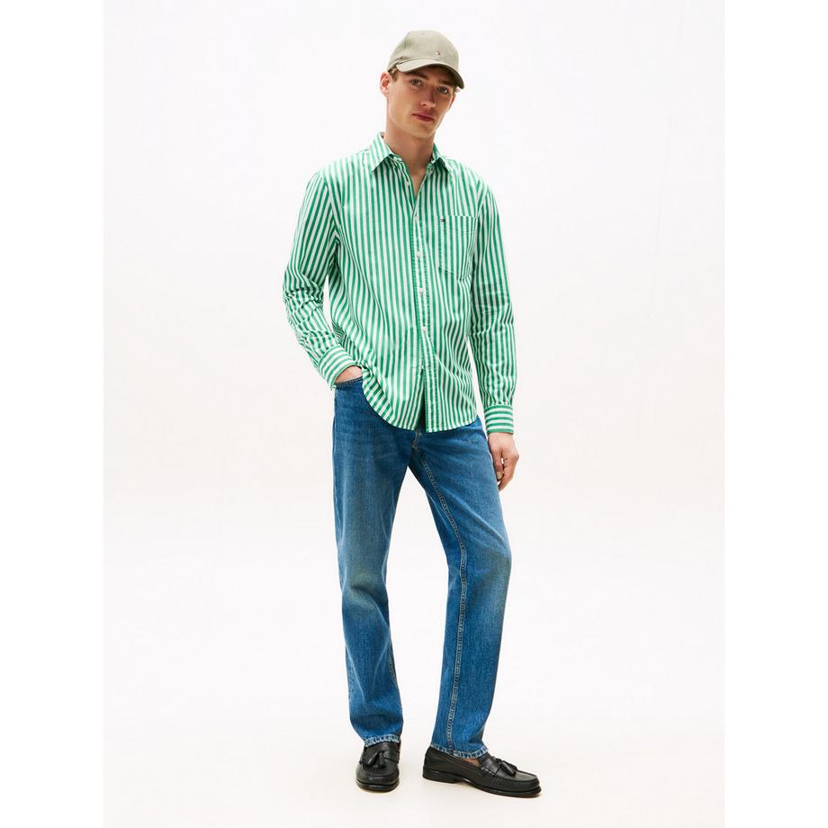 TOMMY HILFIGER Flex Poplin Bold Stripe Chemise  