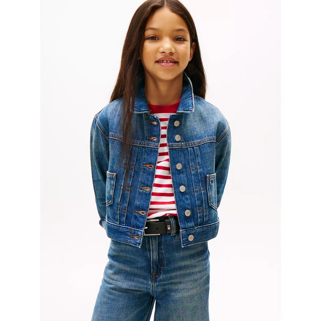 Tommy Hilfiger - Kurze Jeansjacke, 12A, Blau Denim
