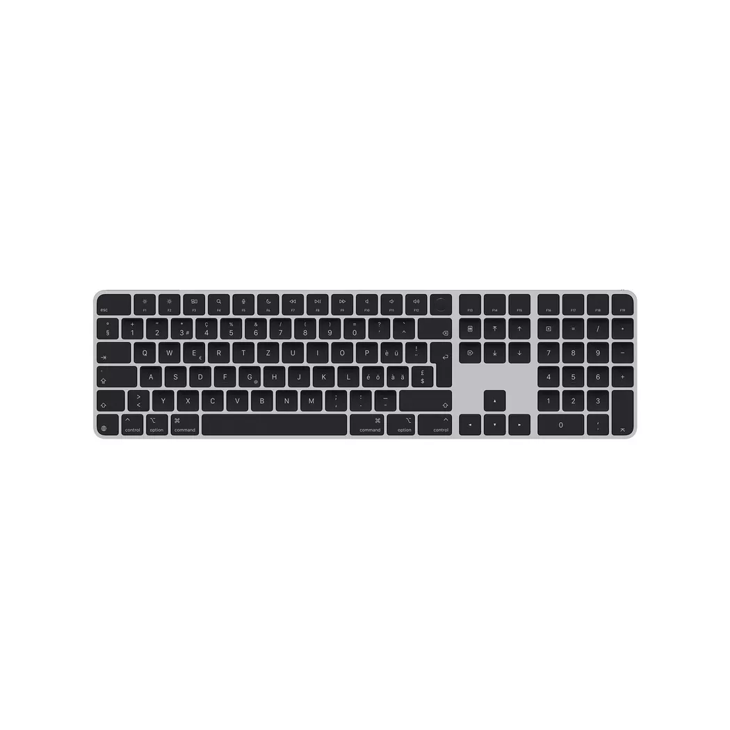 Apple - Kabellose Tastatur, Magic Keyboard with Touch ID and Numeric Keypad for Mac, Black