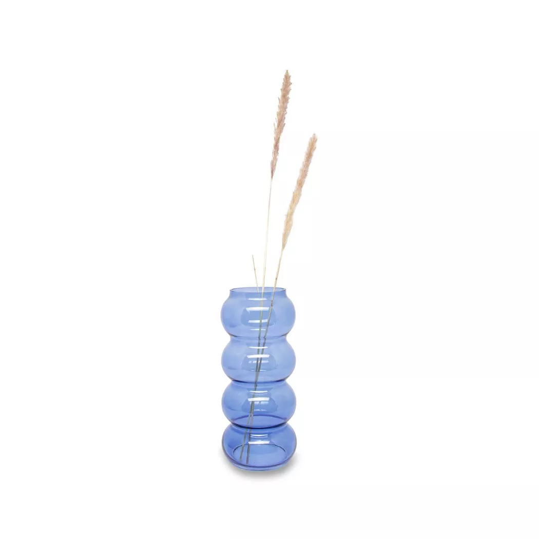 Manor - Glasvase, H30CM,Ø13.5CM, Blau Durchsichtig