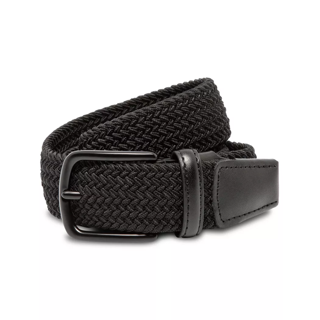Manor Man - Stoffgürtel, geflochten, für Herren, Black, Größe 95