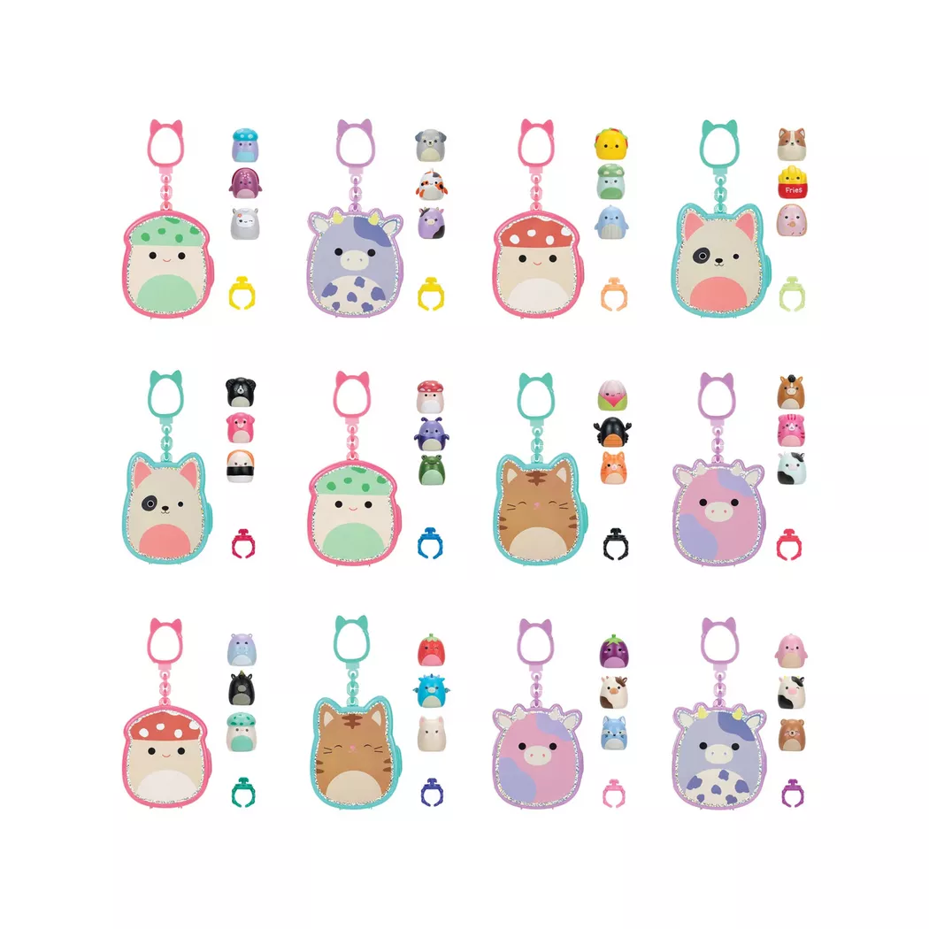 Squishmallows - Squish-a-longs Rucksack Clips, Zufallsauswahl, 2.5CM, Multicolor