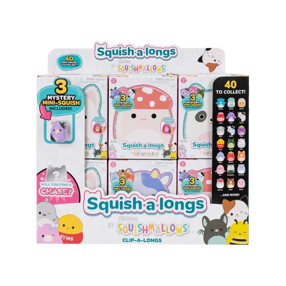 Squishmallows  Squish-a-longs Rucksack Clips, Zufallsauswahl 