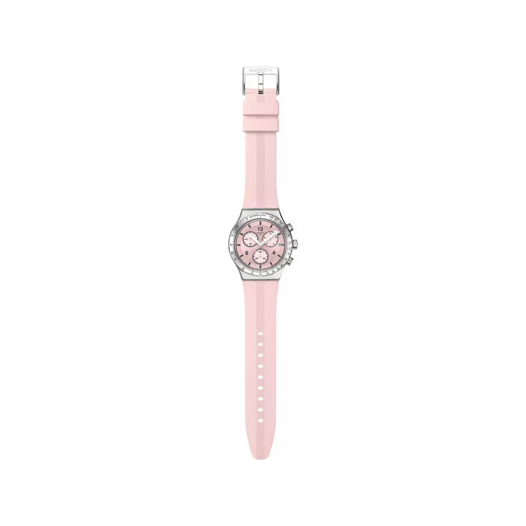 Swatch - Chronograph Uhr, Poppingly Pink, 43mm, Rosa