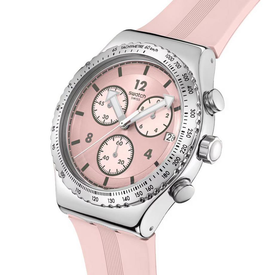 swatch POPPINGLY PINK Chronograph Uhr 