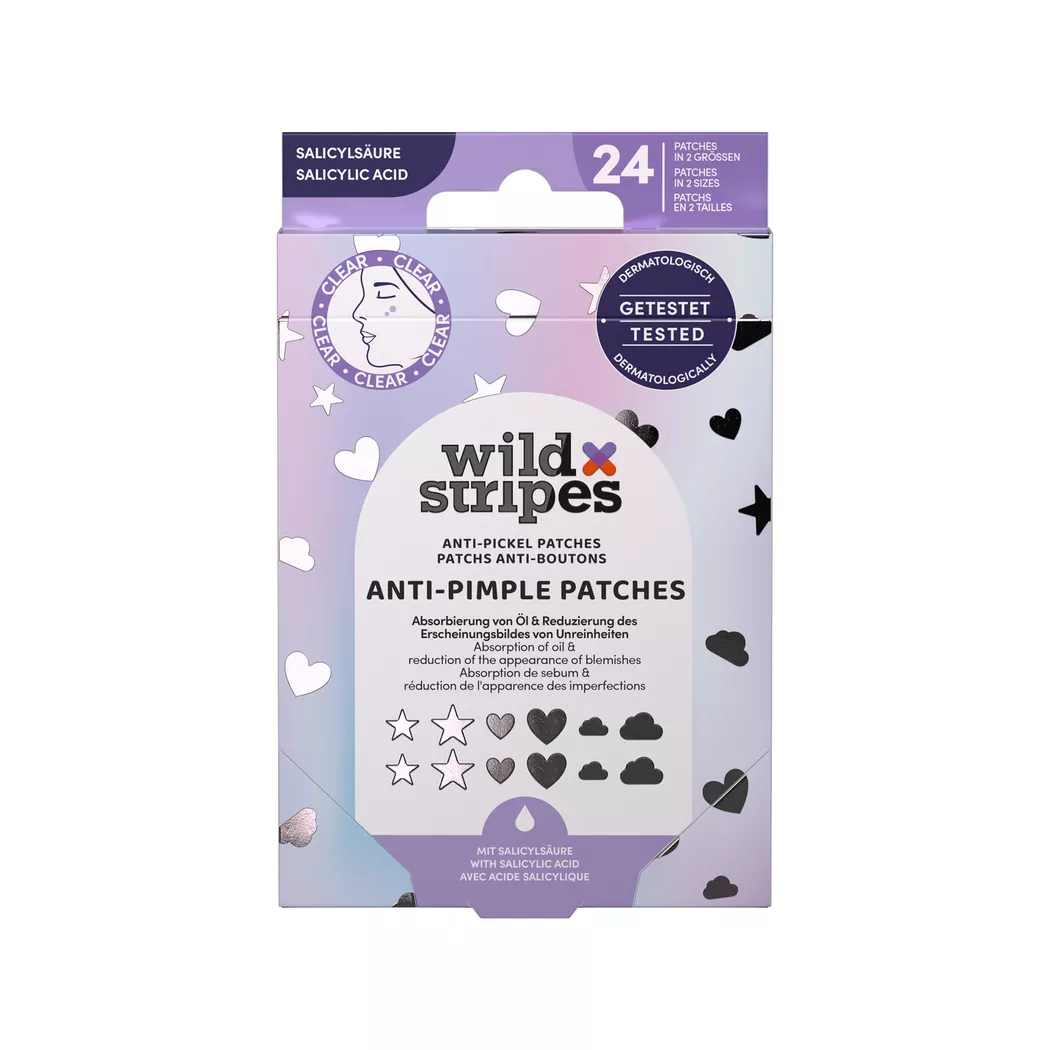 Wild Stripes - Anti-Pimple Patches Holo Clear, W.S. AP Patches Holo Clear, 24 Stk