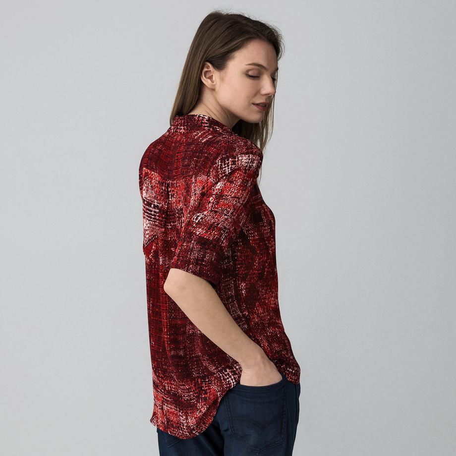 Manor Woman Bedruckte Bluse Kentkragen  