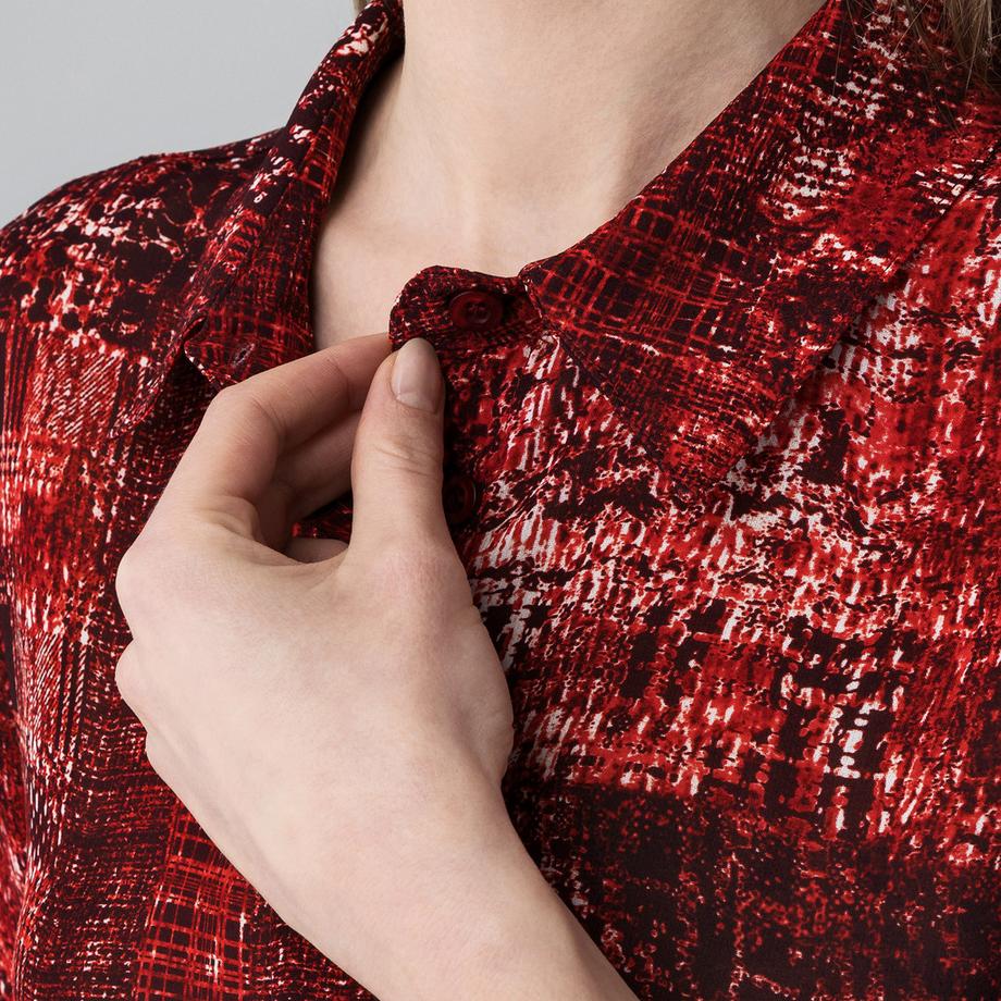 Manor Woman Bedruckte Bluse Kentkragen  