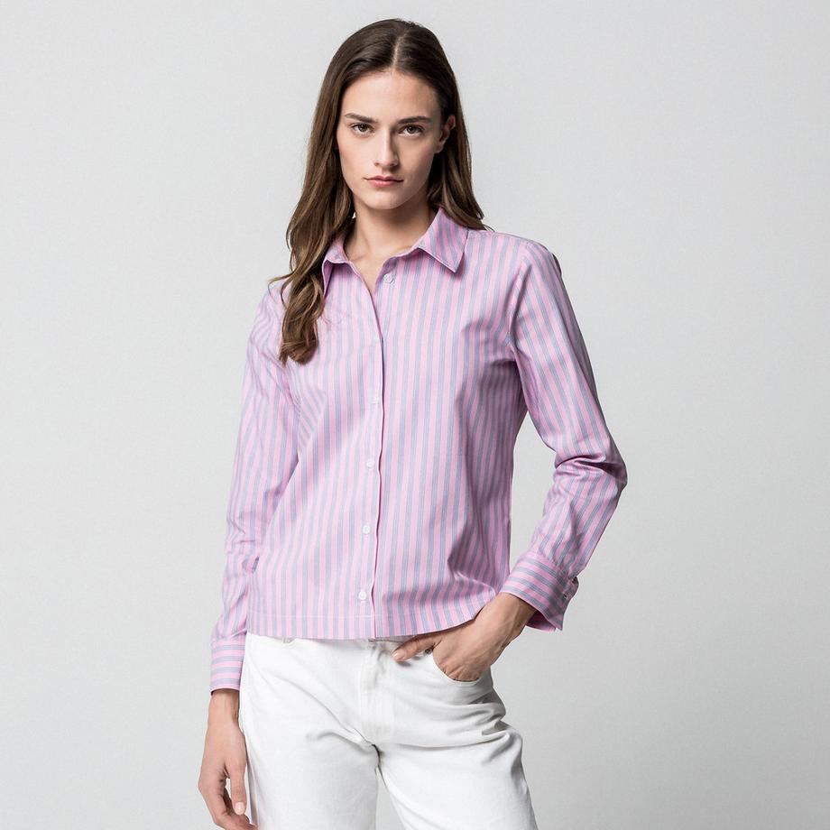 Manor Woman Camicia a Righe Maniche Lunghe  