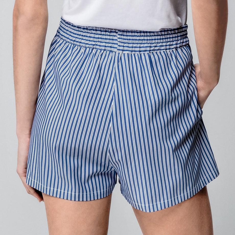 Manor Woman Short rayé Regular Fit avec cordon de serrage  