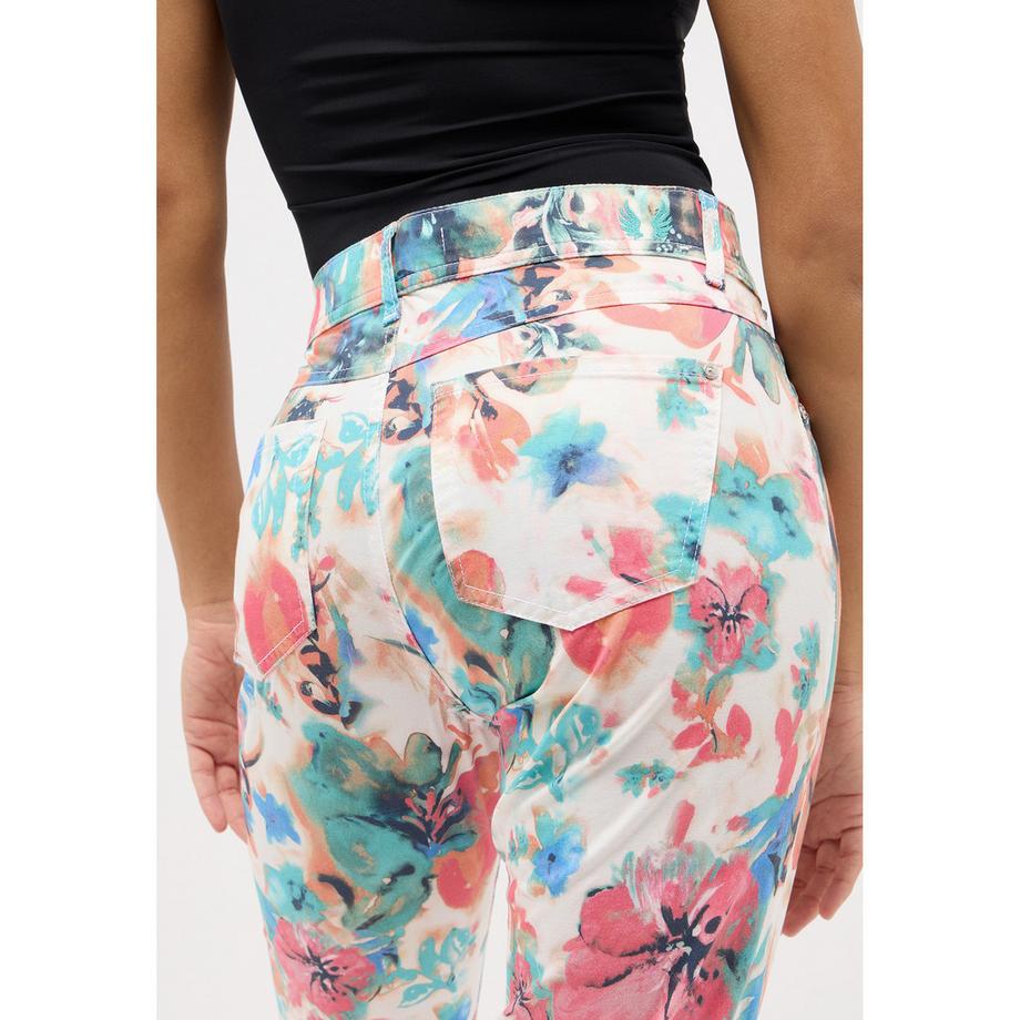ANGELS Ornella Pantaloni Cropped Stampa Floreale  