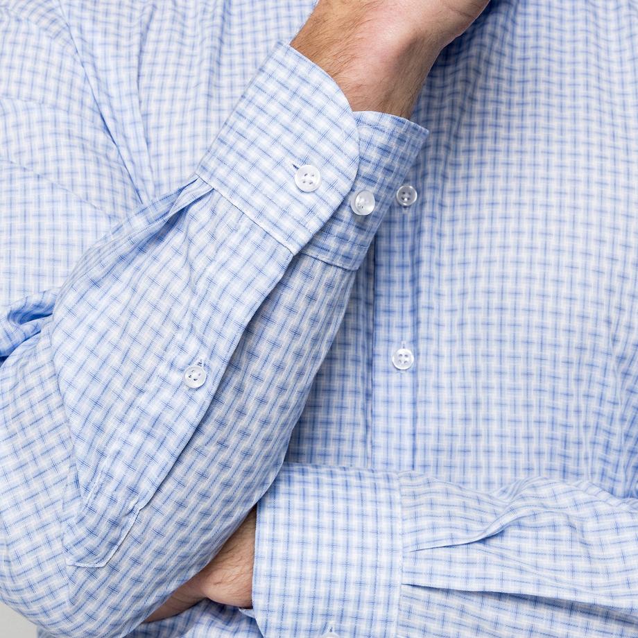 Manor Man Chemise Homme Classic Fit Manches Longues Carreaux  