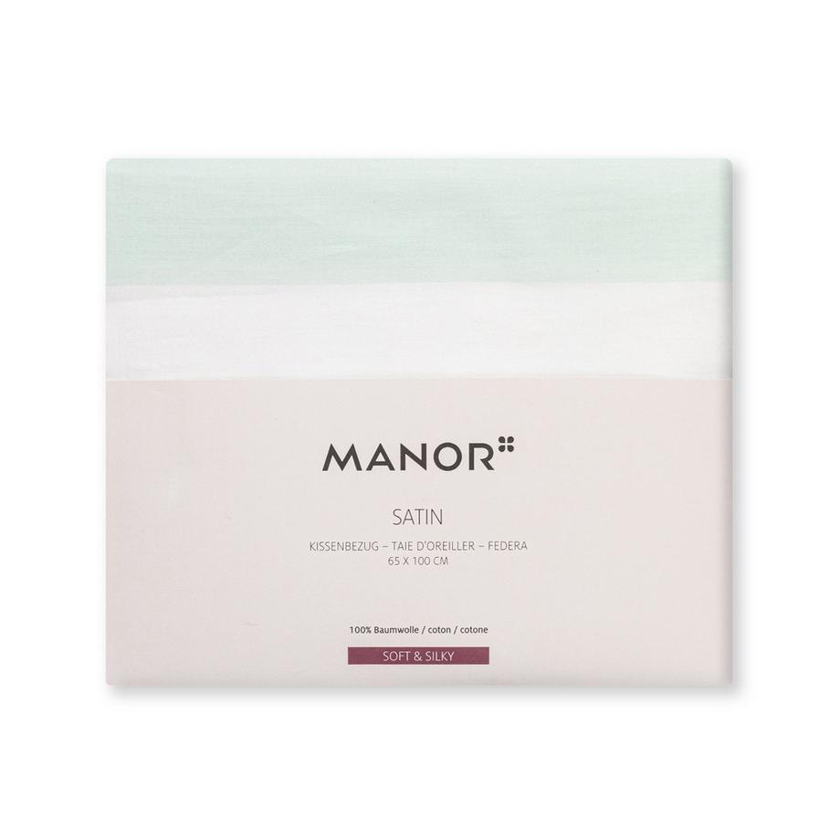 Manor David Gestreifter Perkal Kissenbezug  