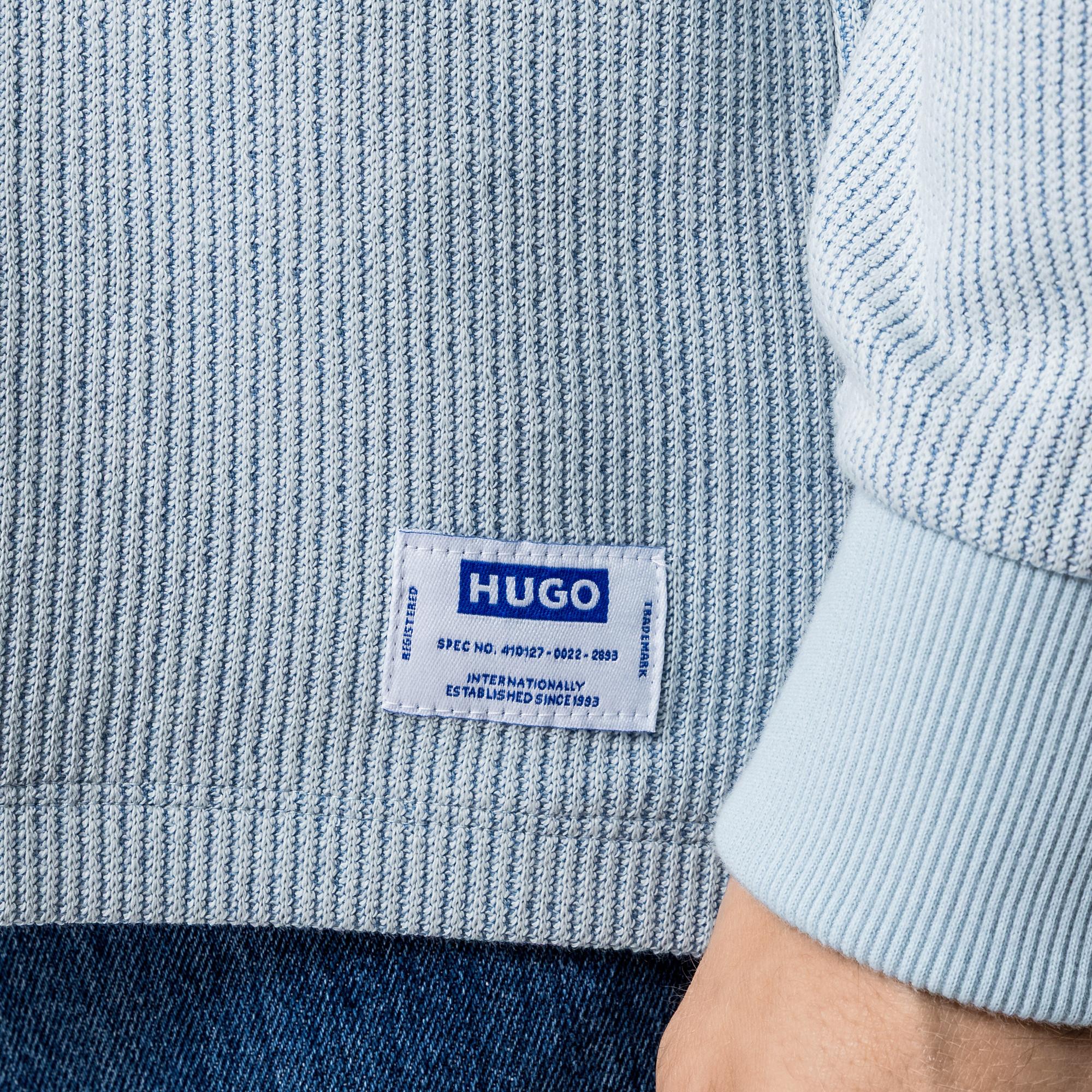 HUGO BLUE Nuwolo Geripptes Sweatshirt  