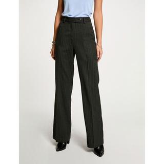 MORGAN Pantalon à rayures fines jambe large  