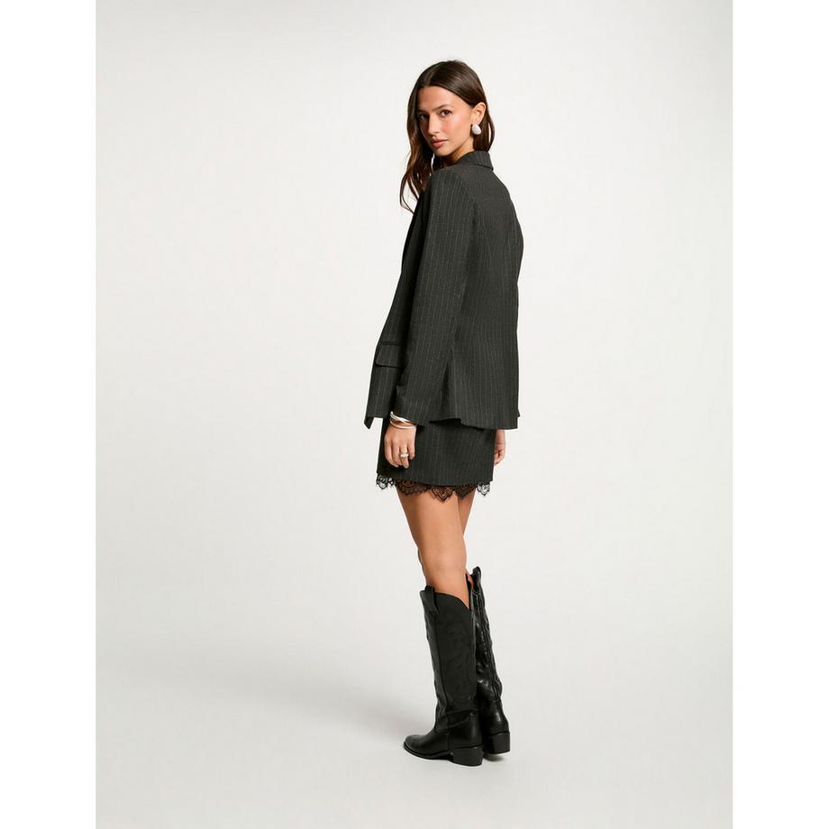 MORGAN Nadelstreifen Zweireiher Blazer  