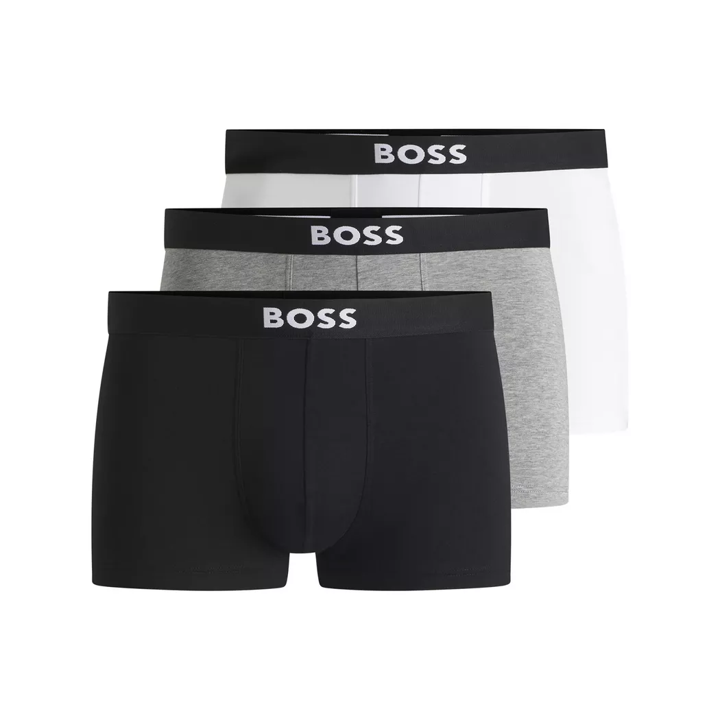 Boss pour homme. 50475282 Pack 3 Boxer 3P Power gris, blanc, noir (XL), Homewear, Coton 2