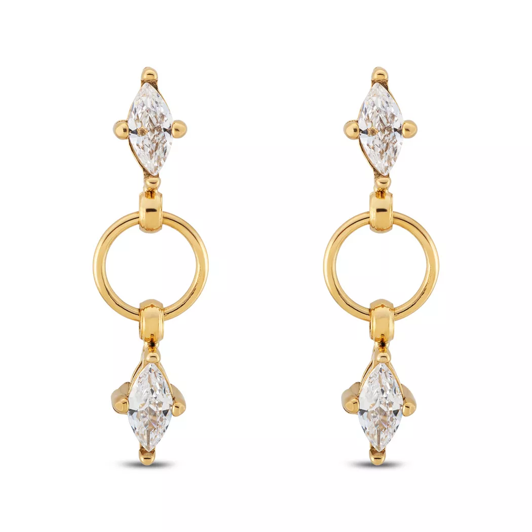 ZAG Bijoux - Ohrstecker, One Size, Goldfarben 6
