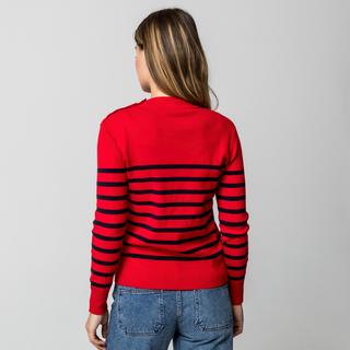 Manor Woman Pullover a righe con bottoni  