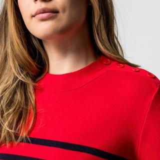 Manor Woman Pullover a righe con bottoni  