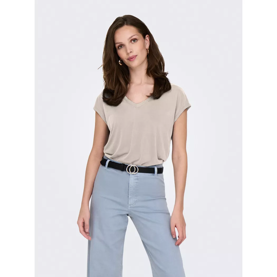Only - T-Shirt, für Damen, Beige, Größe M